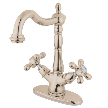 Kingston Brass KS1496AX Vessel Sink Faucet, Polished Nickel KS1496AX